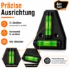 Wiltec Wasserwaage magnetisch 4 Stück Kreuzwasserwaage aus ABS mit Magnetrückseite mit je 2 Libellen, Magnetwasserwaage für Wohnmobil, Haushalt und Bau