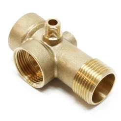 Wiltec 5-Wege Verteiler Messing 2x 1" IG 1x 1" AG 1x 1/4" IG 1x 1/4" AG Anschluss für Hauswasserwerk, Pumpe und Membrankessel