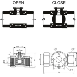 Wiltec 2-Wege Zonenventil DN25 33,7 mm (1