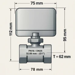 Wiltec 2-Wege Zonenventil DN25 33,7 mm (1