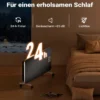 Wiltec 2000 W Elektro Glasheizung, Glaskonvektor mit LED-Anzeige, Elektroheizung mit Wandmontage & Rollen, E-Heizung mit Wifi-Steuerung inkl. Fernbedienung