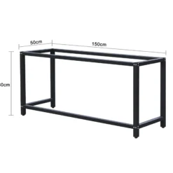 Wiltec Werkbankgestell 150 x 50 x 80 cm, Tischgestell belastbar bis 250 kg, Werkbank Untergestell mit höhenverstellbaren Füßen bis 83,5 cm