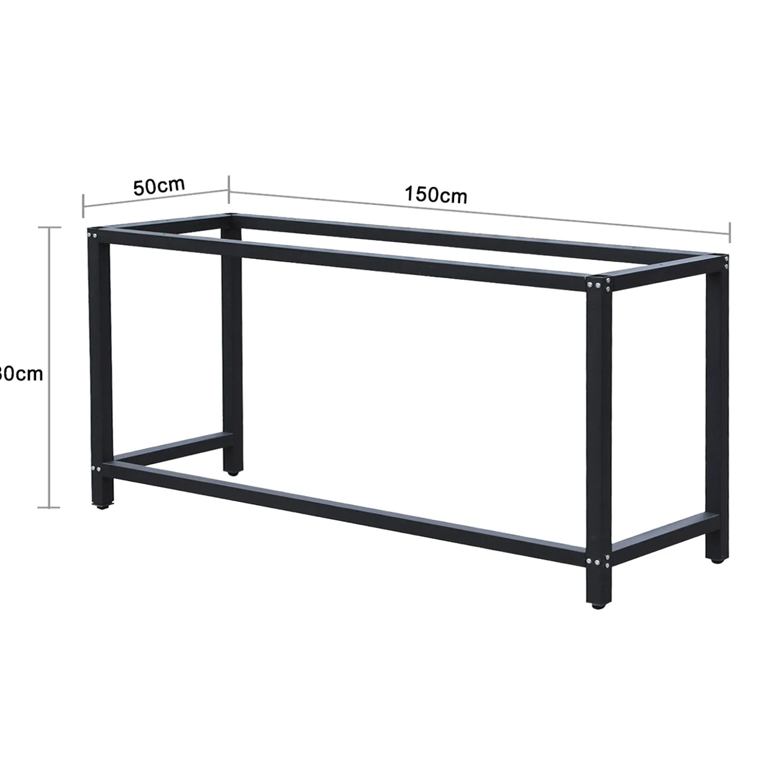 Wiltec Werkbankgestell 150 x 50 x 80 cm, Tischgestell belastbar bis 250 kg, Werkbank Untergestell mit höhenverstellbaren Füßen bis 83,5 cm