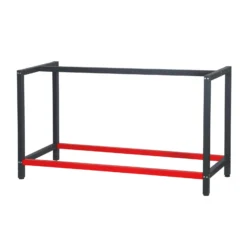 Wiltec Werkbank Gestell 150 x 57 x 81 cm aus Stahl, Werkbankgestell in Anthrazit Rot, Tischgestell max. 200 kg als Werkbank, Arbeitstisch & Sideboard