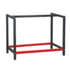 Wiltec Werkbank Gestell 100 x 57 x 81 cm aus Stahl, Werkbankgestell in Anthrazit Rot, Tischgestell max. 200 kg als Werkbank, Arbeitstisch & Sideboard