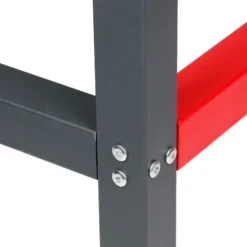 Wiltec Werkbank Gestell 100 x 57 x 81 cm aus Stahl, Werkbankgestell in Anthrazit Rot, Tischgestell max. 200 kg als Werkbank, Arbeitstisch & Sideboard