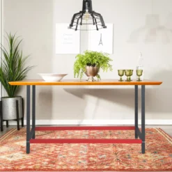 Wiltec Werkbank Gestell 175 x 57 x 81 cm aus Stahl, Werkbankgestell in Anthrazit Rot, Tischgestell max. 200 kg als Werkbank, Arbeitstisch & Sideboard