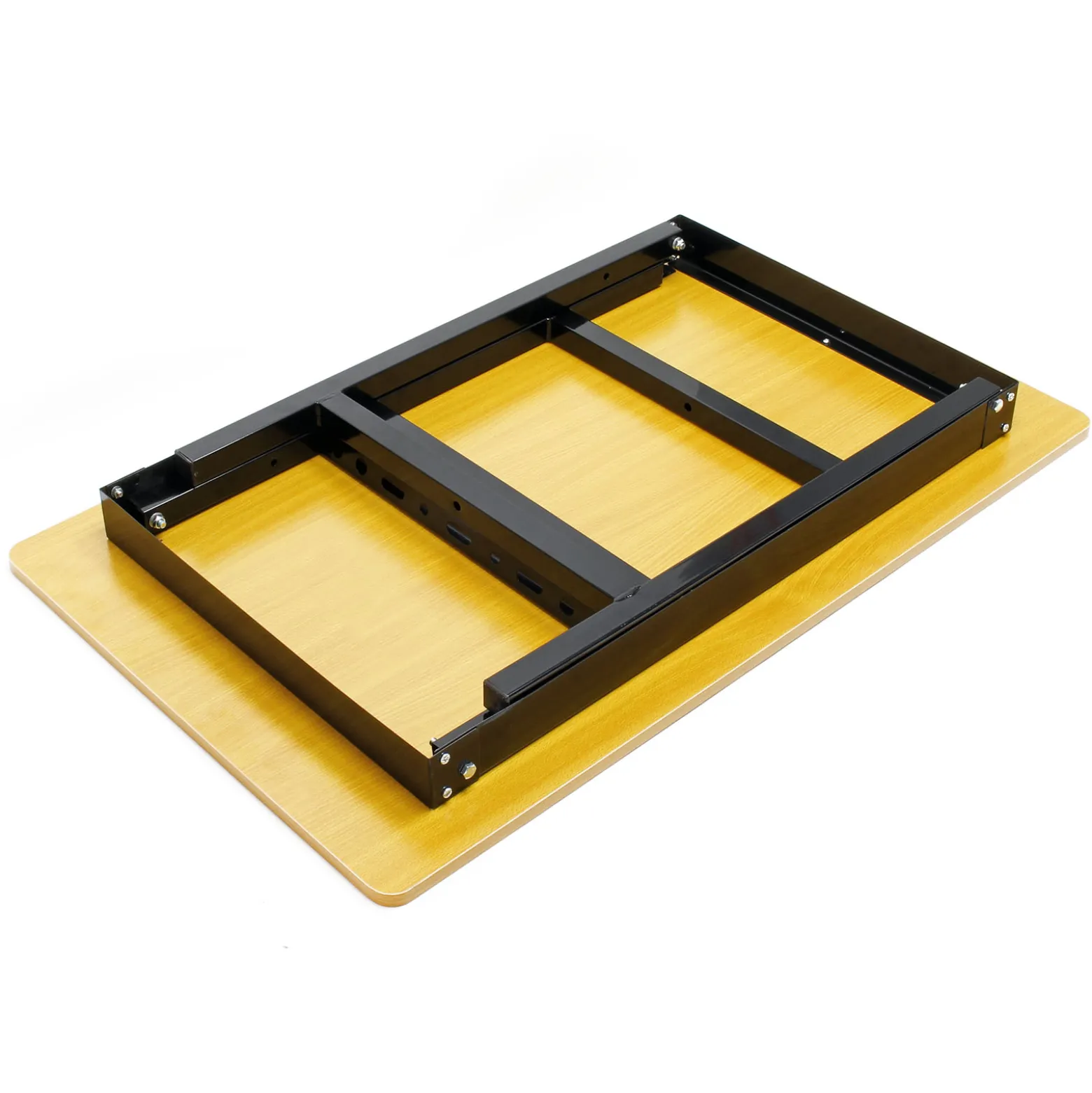 Wiltec Werkbank 100 x 60 x 76 cm klappbar, Werktisch faltbar, linierter Arbeitstisch bis 150 kg belastbar, Werkstatteinrichtung aus Stahl und Holz