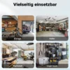 Wiltec Werkzeugkiste 530x200x250mm aus Stahl mit 7 Fächern, beständiger Werkzeugkasten mit Handgriff, Werkzeugbox