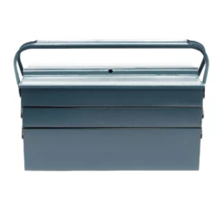 Wiltec Werkzeugkiste 530x200x200mm aus Stahl mit 5 Fächern, beständiger Werkzeugkasten mit Handgriff, Werkzeugbox