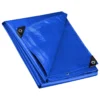 Wiltec wetterfeste Abdeckplane blau, wasserfeste Plane mit Ösen 5 x 4 m, PE Plane 240 g/m², UV-resistente Gartenplane, robuste Schutzplane