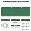 Wiltec wetterfeste Abdeckplane dunkelgrün, wasserfeste Plane mit Ösen 5 x 7 m, Polyester Plane 650 g/m², UV-resistente Gartenplane, robuste Schutzplane mit PVC Beschichtung