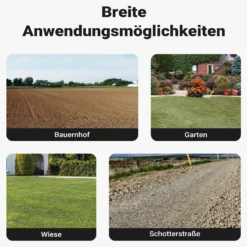 Wiltec Wiesenegge 155 x 123,5 cm mit Kettennetz, Schleppegge für Rasentraktor, ATV und UTV, Wiesenschleppe zur Bodenbearbeitung und Bodenbegradigung