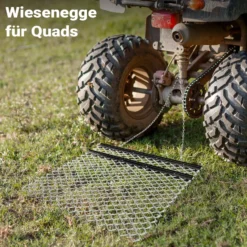 Wiltec Wiesenegge 155 x 123,5 cm mit Kettennetz, Schleppegge für Rasentraktor, ATV und UTV, Wiesenschleppe zur Bodenbearbeitung und Bodenbegradigung