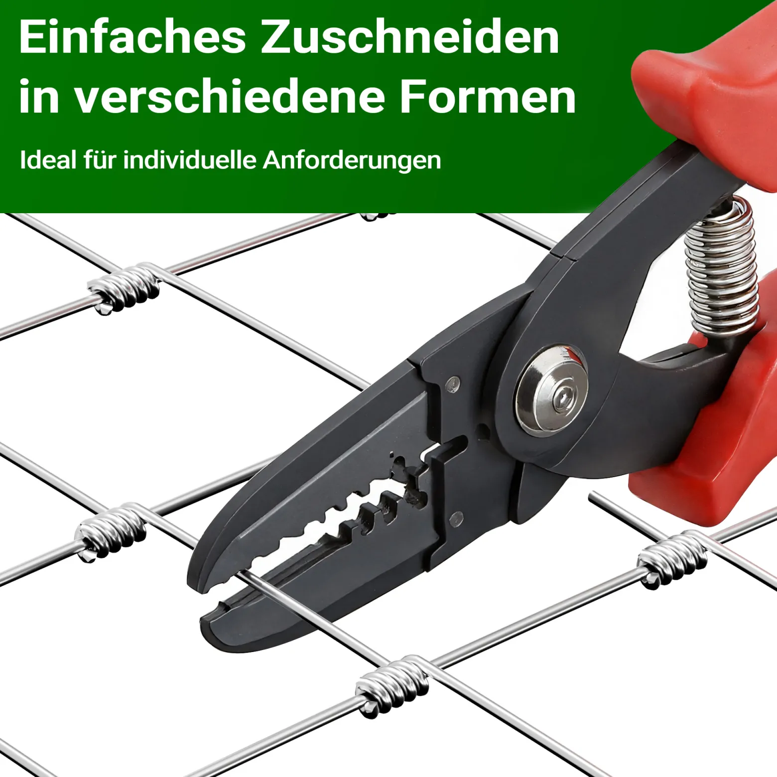 Wiltec Wildzaun 125/13/15 50 m lang, 125 cm hoch, 13 Drahtreihen, 15 cm Maschenbreite, Weidezaun aus Knotengeflecht, Drahtzaun z. B. für Forst- und Landwirtschaft