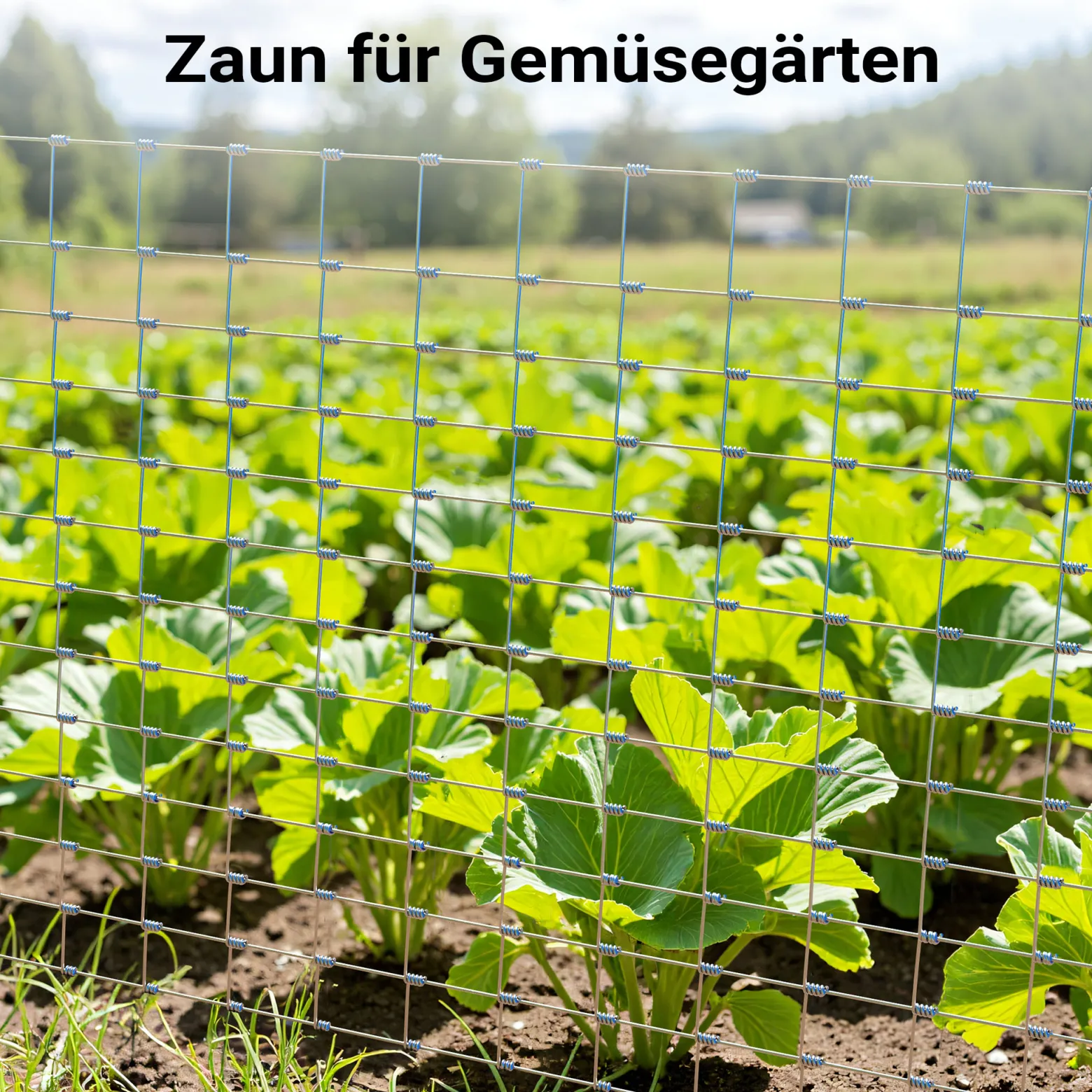 Wiltec Wildzaun 125/13/15 50 m lang, 125 cm hoch, 13 Drahtreihen, 15 cm Maschenbreite, Weidezaun aus Knotengeflecht, Drahtzaun z. B. für Forst- und Landwirtschaft