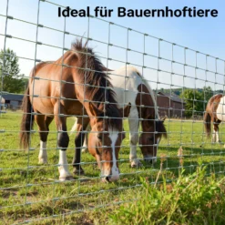 Wiltec Wildzaun 125/13/15 50 m lang, 125 cm hoch, 13 Drahtreihen, 15 cm Maschenbreite, Weidezaun aus Knotengeflecht, Drahtzaun z. B. für Forst- und Landwirtschaft