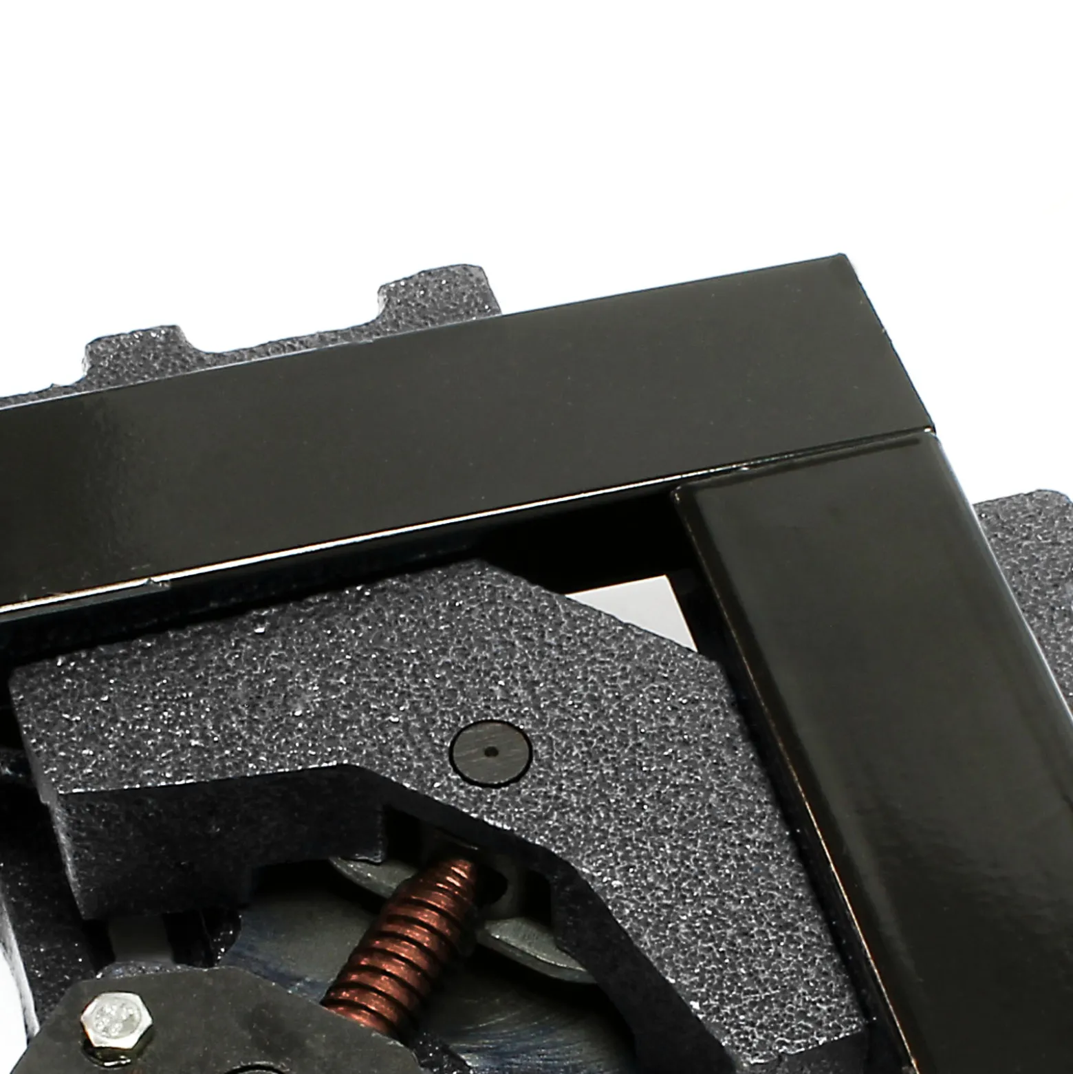 Wiltec Winkelschraubstock 90° mit 100 mm Backenbreite 75 mm Spanntiefe, Winkelzwinge aus Gusseisen, Schraubstock, Gehrungszwinge