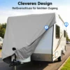 Wiltec Wohnwagen Schutzhülle Größe S 426 x 225 x 220 cm Plane, Abdeckplane für Caravan und Wohnmobil, Wohnwagenplane aus PP, Schutzhaube Abdeckung