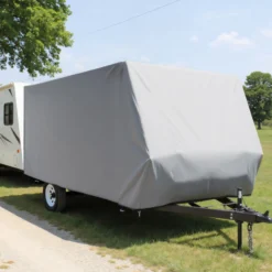 Wiltec Wohnwagen Schutzhülle Größe M 520 x 225 x 220 cm Plane, Abdeckplane für Caravan und Wohnmobil, Wohnwagenplane aus PP, Schutzhaube Abdeckung