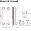 Wiltec Wärmetauscher 20 Platten, max. 115 kW, 12 m³/h 1,00 l je Durchgang, Plattenwärmetauscher aus Edelstahl als Wärmeüberträger
