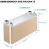 Wiltec Wärmetauscher 50 Platten, max. 210 kW, 4 m³/h 2,00 l je Durchgang, Plattenwärmetauscher aus Edelstahl als Wärmeüberträger