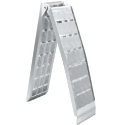 Wiltec 2x Auffahrrampe 228 cm 1360 kg für Quad ATV Motorrad, Aluminium Auffahrschiene faltbar, Verladerampe rutschsicher