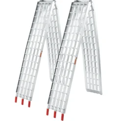 Wiltec 2x Auffahrrampe 310 cm 1080 kg für Quad ATV Motorrad, Aluminium Auffahrschiene faltbar, Verladerampe rutschsicher