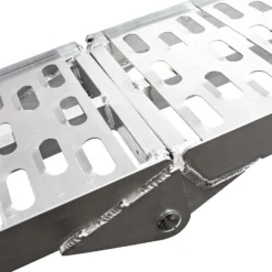 Wiltec 2x Auffahrrampe 226 cm 680 kg für Motorrad ATV Quad, Aluminium Auffahrschiene faltbar, Verladerampe rutschsicher