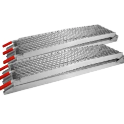 Wiltec 2x Auffahrrampe 226 cm 680 kg für Quad ATV Motorrad, Aluminium Auffahrschiene faltbar, Verladerampe rutschsicher