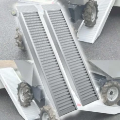 Wiltec 2x Auffahrrampe 161 cm 4050 kg für Motorrad ATV Quad, Aluminium Auffahrschiene, Verladerampe rutschsicher