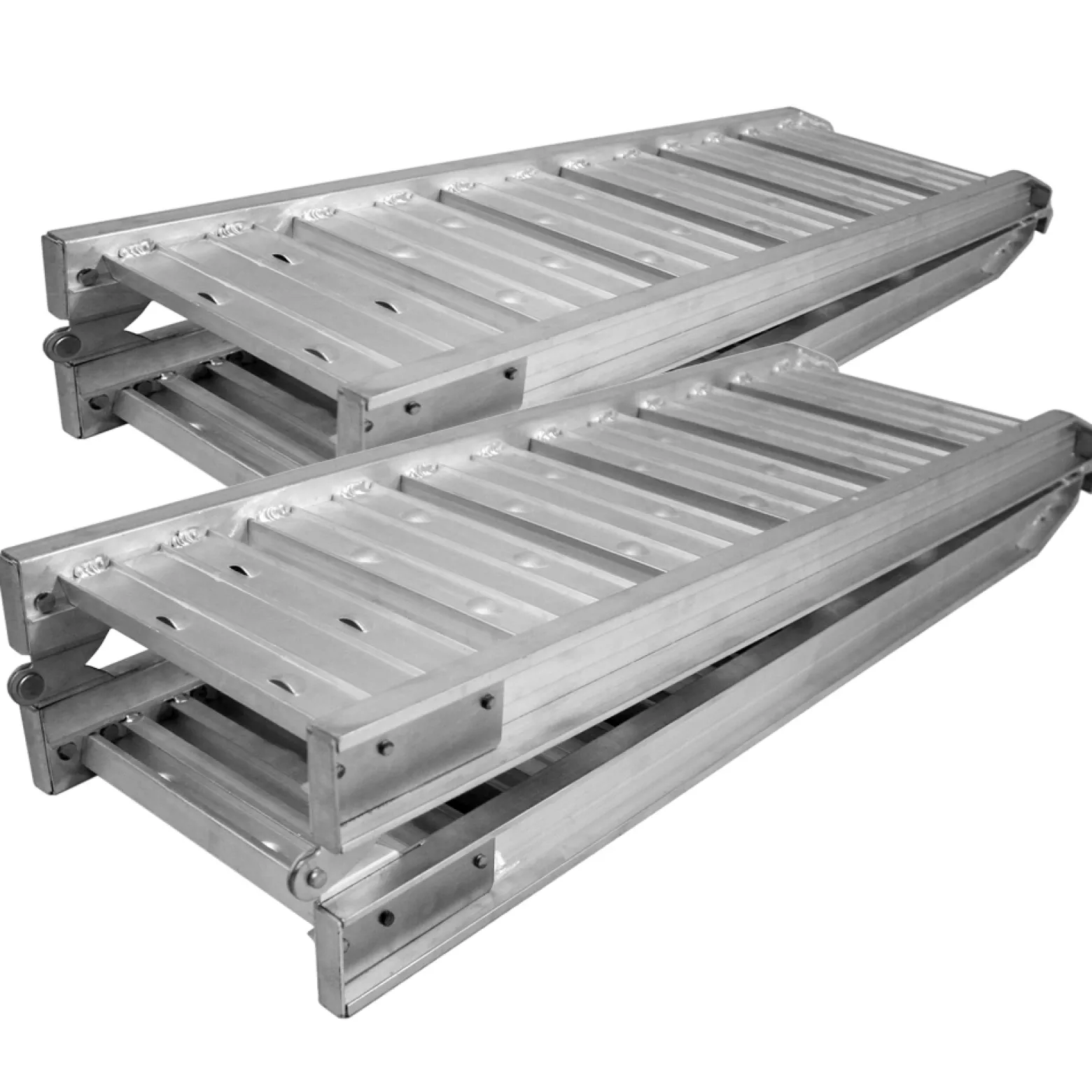 Wiltec 2x Auffahrrampe 182cm 400 kg für Motorrad ATV Quad, Aluminium Auffahrschiene faltbar, Verladerampe rutschsicher