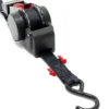 Wiltec 4x Automatik Zurrgurt 100 daN Zuglast LGF 0,2 m LGL 1,8 m PES Spanngurt, ideal für Autotransport