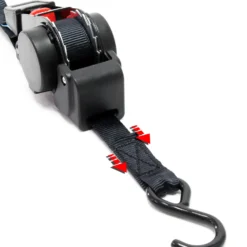 Wiltec 4x Automatik Zurrgurt 100 daN Zuglast LGF 0,2 m LGL 1,8 m PES Spanngurt, ideal für Autotransport