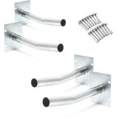 Wiltec 4x Autoreifen Wandhalter – 350 x 130 x 170 mm – aus Stahl – max. Traglast 50 kg je Halter – Reifenhalter Reifen Wandhalterung Felgenbaum Halter Garage Keller