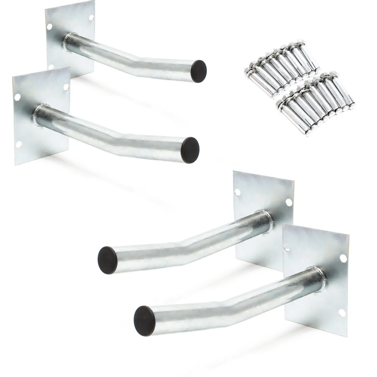 Wiltec 4x Autoreifen Wandhalter – 350 x 130 x 170 mm – aus Stahl – max. Traglast 50 kg je Halter – Reifenhalter Reifen Wandhalterung Felgenbaum Halter Garage Keller