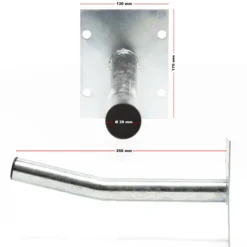 Wiltec 4x Autoreifen Wandhalter – 350 x 130 x 170 mm – aus Stahl – max. Traglast 50 kg je Halter – Reifenhalter Reifen Wandhalterung Felgenbaum Halter Garage Keller