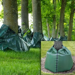Wiltec 20x Baumbeutel 75L, Wassersack für 35-40 mm dicke Bäume, Bewässerungssack aus PVC für Bäume zur langfristigen Wasserabgabe bei Trockenheit