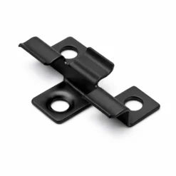 Wiltec 50x Edelstahl Clips 6mm Terrassendielen Montage, für 6mm Seitennut, Befestigungsklammer aus Edelstahl, schwarz