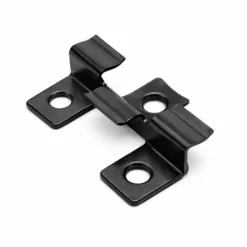 Wiltec 50x Edelstahl Clips 6mm Terrassendielen Montage, für 6mm Seitennut, Befestigungsklammer aus Edelstahl, schwarz