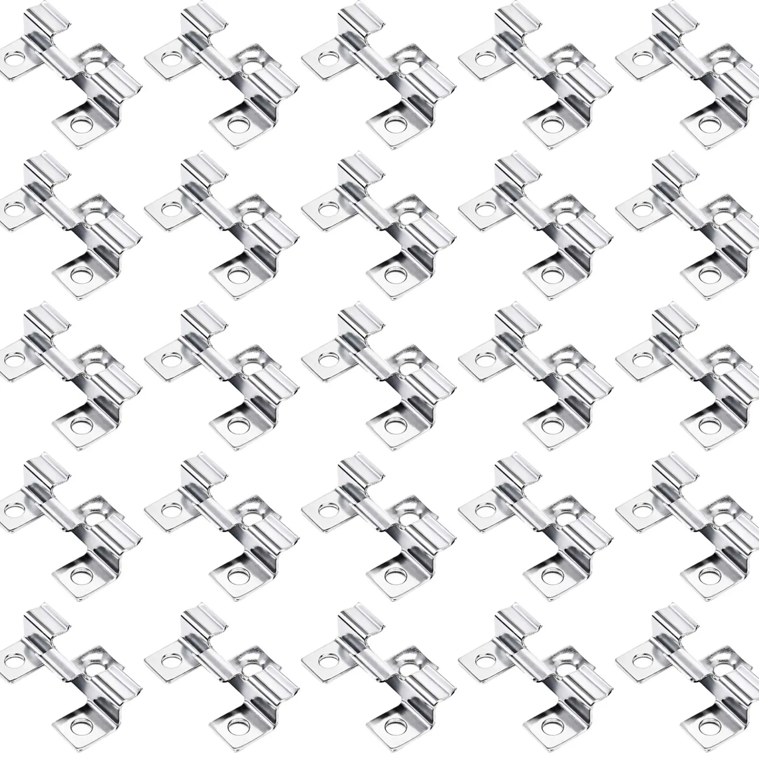 Wiltec 50x Edelstahl Clips 8mm Terrassendielen Montage, für 8mm Seitennut, Befestigungsklammer aus Edelstahl