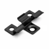 Wiltec 50x Edelstahl Clips 6mm Terrassendielen Montage, für 7mm Seitennut, Befestigungsklammer aus Edelstahl, schwarz