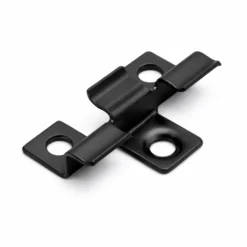 Wiltec 50x Edelstahl Clips 6mm Terrassendielen Montage, für 7mm Seitennut, Befestigungsklammer aus Edelstahl, schwarz