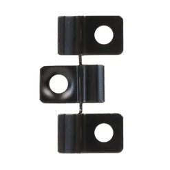 Wiltec 50x Edelstahl Clips 6mm Terrassendielen Montage, für 7mm Seitennut, Befestigungsklammer aus Edelstahl, schwarz