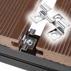 Wiltec 50x Edelstahl Clips 7mm Terrassendielen Montage, für 7mm Seitennut, Befestigungsklammer aus Edelstahl