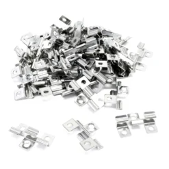 Wiltec 50x Edelstahl Clips 7mm Terrassendielen Montage, für 7mm Seitennut, Befestigungsklammer aus Edelstahl