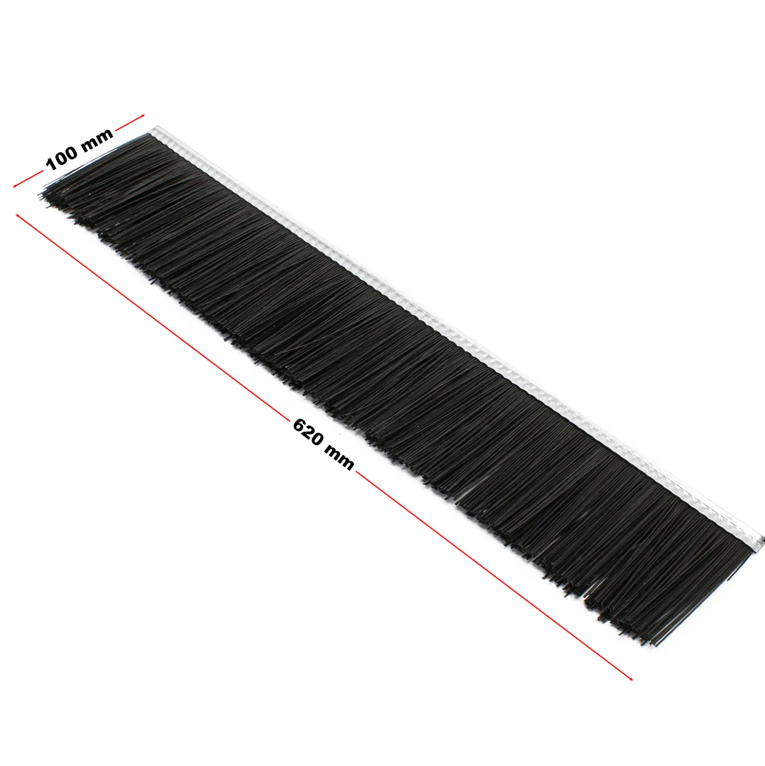 Wiltec 4x Ersatzbürste 62 cm für Rasenkehrmaschine für Aufsitzmäher, Bürstenkopf für Laubsammler 118 cm, Ersatzteil für Laubkehrmaschine