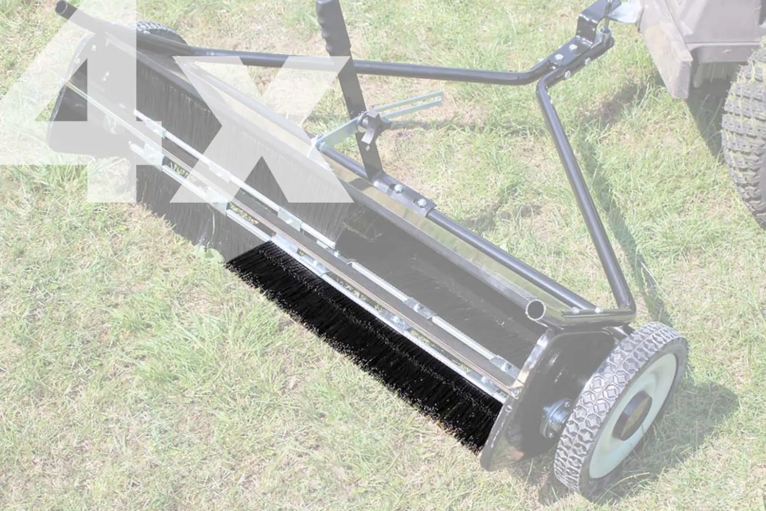 Wiltec 4x Ersatzbürste 62 cm für Rasenkehrmaschine für Aufsitzmäher, Bürstenkopf für Laubsammler 118 cm, Ersatzteil für Laubkehrmaschine