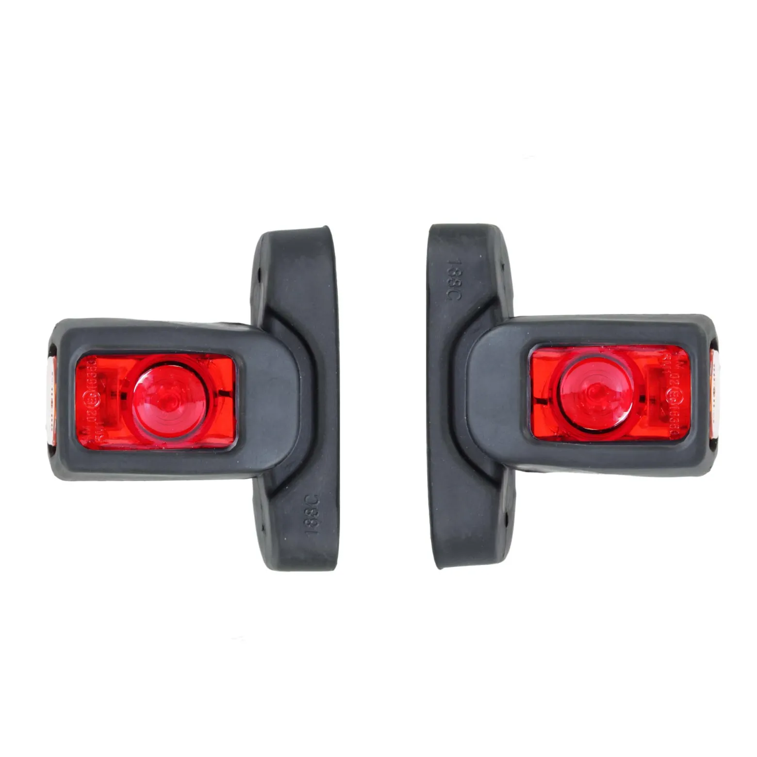 Wiltec 2x 4 LED Marker Begrenzungsleuchte 12V, Positionsleuchte für Anhänger, energiesparende Seitenmarkierungsleuchte