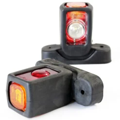 Wiltec 2x 4 LED Marker Begrenzungsleuchte 12V, Positionsleuchte für Anhänger, energiesparende Seitenmarkierungsleuchte